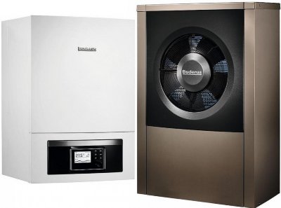 Buderus Logatherm WPL 13 AR B Тепловой насосс Buderus Logatherm WPL AR B воздух-вода с бивалентным режимом работы Имеет интегрированный электрический трехходовой смеситель для гидравлического подключения котла (при максимальной мощности котла - 25 кВт).Воздушно-водяной насос этой модели имеет гидравлический внутренний блок настенного монтажа и подходит для наружной установки.